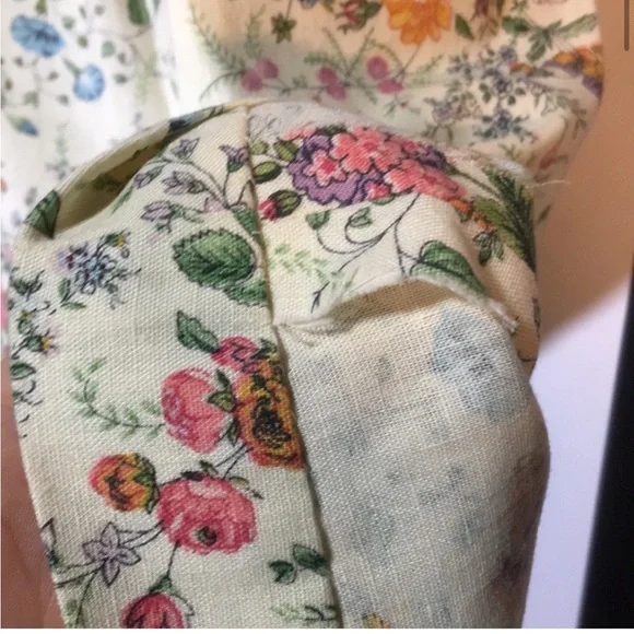 Vintage floral midi a line skirt - Picture 13 of 16